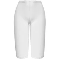 emeco Leggings 3/4 Leggings Damen Capri Leggins Baumwolle Sporthose Spitze Fitness Yo