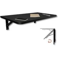 KDR Produktgestaltung Klapptisch Wandklapptisch Esstisch Küchentisch Schreibtisch Wand Tisch, 70x40 cm in Schwarz