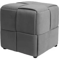 Zedelmaier Sitzhocker Sitzwürfel mit Kreuzgeflecht, handgefertigter Hocker aus Cordstoff, extrabreite 40 cm, belastbar bis 150 kg als Fußbank, Schuhbank