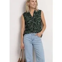 STREET ONE Shirttop Sommertop mit Kragen und floralem Allover-Print