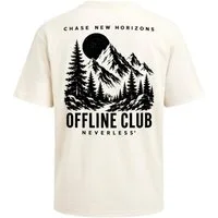 Neverless Oversize-Shirt Herren T-Shirt - Offline Club- Oversized Relaxed Fit Printshirt mit Print