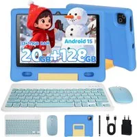 BUFO 10 Zoll 3GB RAM, 128GB, 1280x800 HD Display, Wi-FI 6, 5000mAh, Kinder Tablet (10", 128 GB, Android 15, 5G WiFi, mit Tastatur/Maus/Stift, Octa Core, Kindersicherung)