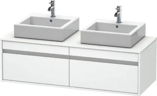 Duravit Ketho Konsolenwaschtischunterbau wandhängend Weiß Matt 1400x550x426 mm - KT6697B1818 KT6697B1818