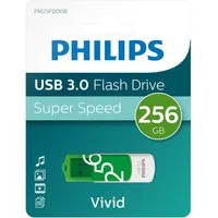 Philips FM25FD00B/00 USB-Stick (USB 3.0, Lesegeschwindigkeit 100,00 MB/s, Spring Green®, 256GB, Schutzkappe, LED, 1er Pack)