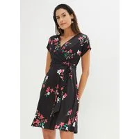 bonprix Jerseykleid für festliche Anlässe, Kurzarm, figurumspielende Passform