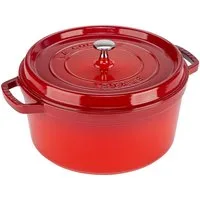 Staub Auflaufform La Cocotte 28cm rund, Kirsch-rot, Gusseisen, Gusseisen