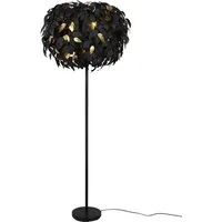 Reality Leuchten Stehlampe Leavy, ohne Leuchtmittel, warmweiß - kaltweiß, Stehleuchte Blatt Design, Fußschalter, exkl 3xE14 max 28W