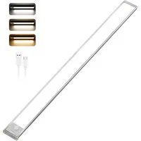 Lujasi LED Unterbauleuchte Kabellose Unterbauleuchte mit Bewegungsmelder 40 cm, 3000-6000K, unterbauleuchte, 150 LEDS, Bewegungsmelder LED Licht, KaltweiB, NeutralweiB, WarmweiB, 3000mAh, USB-C wiederaufladbar, Dimmbar kabellos Nachtlicht