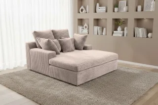 Lounge Chaiselongue AROSA Liege in Stoff Tilia Hellgrau