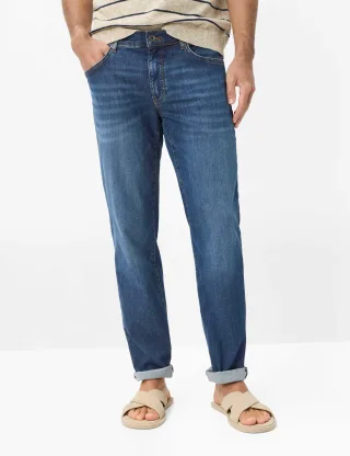 Brax Herren Five-Pocket-Hose Style CADIZ, denim blau, Gr. 32/34