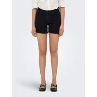 ONLY Jeansshorts ONLLAURA MID WAIST SHORT RW BOX mit ausgefranstem Saum