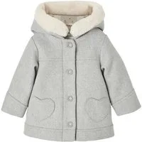 vertbaudet Dufflecoat Mädchen Baby Mantel mit Kapuze