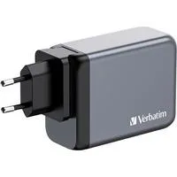 GaN-Ladegerät 200W, 1x USB-A , 3x USB-C grau, PD 3.0, QC 3.0