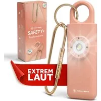 Schallwerk Taschenanhänger Taschenalarm für Selbstverteidigung & Sicherheit Lauter Alarm, LED-Stroboskoplicht, Schlüsselanhänger, für Frauen