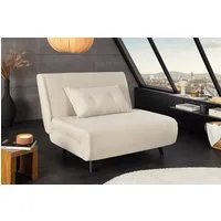 riess-ambiente Relaxsessel SMART MULTIFUNCTION 100cm beige - Cord, Bettfunktion, mit Kissen (Einzelartikel, 1-St), ausziehbare Schlafgelegenheit - ideal für Wohn- oder Gästezimmer