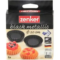 Zenker Backform Black Metallic Tortelettförmchen, 6er Set