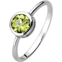 JOBO Fingerring, 925 Silber mit Peridot