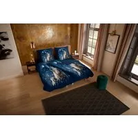 PURE luxury collection Wendebettwäsche Moon, Microfaser, 2 teilig, Mikrofaser, 135x200, Pflegeleicht, Reißverschluss, Wendeoptik, Wolf