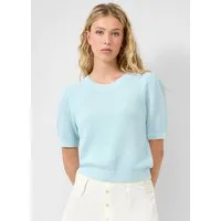 QS Kurzarmpullover Strickpullover Strukturierter Pullover