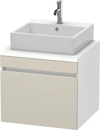 Duravit DuraStyle Konsolenwaschtischunterbau wandhängend Taupe & Weiß Matt 600x548x512 mm - DS531009 DS531009118