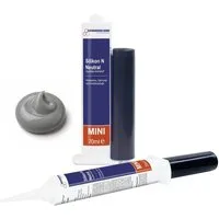 Ravensberger Chemie Silikon N - 70 ml Minikartusche - neutralvernetzend, Grauer Dichtstoff, für Fenster, Fassaden & Anschlussfugen, wetterfest