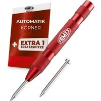 FAMEX Spatmeißel 8242 Automatik Körner, (schwere Ausführung, Ersatzspitze, 1-tlg., TOP-Qualität) HSS Stahl, einstellbar 50–100 N