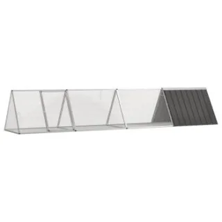 VidaXL Kaninchenkäfig Stahl Verzinkt Hasenstall Kaninchenstall mehrere Auswahl 4,035 m, 80,5 cm, 71 cm