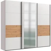 Wimex Schwebetürenschrank Barmbek Schlafzimmerschrank Garderobenschrank Kleiderschrank mit 2 Stoffboxen und 2 zusätzlichen Böden, Spiegeltür
