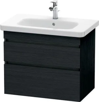 Duravit DuraStyle Waschtischunterbau wandhängend Eiche Schwarz Matt 730x448x610 mm - DS648101616 DS648101616