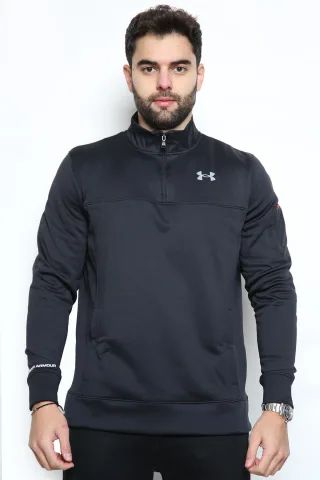 Unter Armour Herren Fleece Quarter Zip Track Top in schwarz