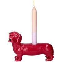 Giftcompany Kerzenhalter Mignon Kerzenhalter Dackel rosa 13,2cm