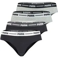 PUMA BODYWEAR Slip Soft Cotton Modal (Set) Webgummibund. Logo, 4er Pack