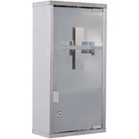 HOMCOM Medizinschrank Medikamentenschrank mit 3 Fächer