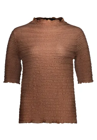 Betty Barclay - Strukturshirt dark coffee - Gr. - 36