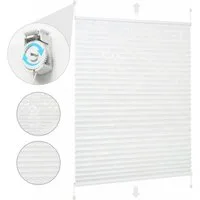 Sekey Plissee Plissee ohne Bohren – Klemmfix Fenster Plissee verstellbarer Spannung, freihängend, Klemmfix, 4 Schnurspanner zur Anpassung, verstärkten 1,5 cm Alu-Schiene, Muster