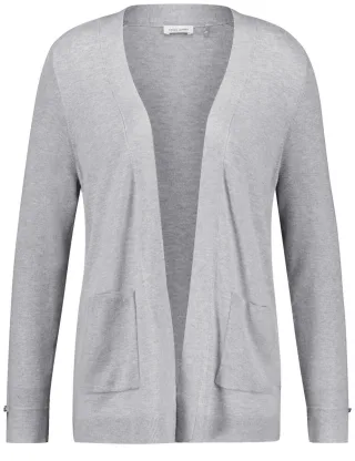 GERRY WEBER Edition - Offener Cardigan aus Feinstrick grau - Gr. - 36