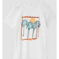 s.Oliver Kurzarmshirt T-Shirt Baumwoll T-Shirt mit Frontprint