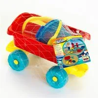 Theo Klein Sandkasten 2002 Aqua Action Bollerwagen + Eimerset