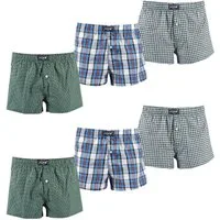 ADAM JEANS Webboxer Gewebte Boxershorts American Unterhosen Herren Boxershorts Kariert (6-St., 3er Set, 6er Set, 12er Set) Web Boxershorts Herren lockere Boxershorts Herren weit Männer Boxer