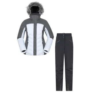 Mountain Warehouse - Skijacke und Hosen-Set für Damen, Wattiert (Weiß)
