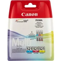 Canon 3er Canon Original Patronen CLI-521 (2934B011) Multipack Tintenpatrone