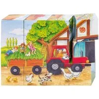 Gollnest & Kiesel Puzzle Würfelpuzzle Jahreszeiten Bauernhof, Puzzleteile