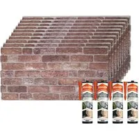 IZODEKOR 3D Wandpaneel EPS Styropor Wandverkleidung in Steinoptik – für Innen & Außen, BxL: 50x100 cm, 0,50 qm, (1er- oder 10er-Set, optional mit 4 Montageklebern) wasserfest, leicht zuschneidbar, außen mit UV-Schutz
