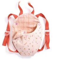 DJECO Puppen Tragetasche Pomea: Puppentrage Lavender DJ07812, Verstellbare Träger