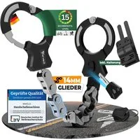 MIVELO Kettenschloss Handschellenschloss für E-Scooter und Fahrrad 60 cm mit Schlüssel, 14 mm Hartstahl Kette, inklusive Halterung
