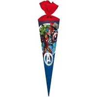 Nestler Schultüte Avengers, 70 cm, rund, mit rotem Filzverschluss