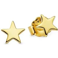 Bruno Banani Paar Ohrstecker Schmuck Geschenk Ohrschmuck Stern gelbgoldfarben vergoldet