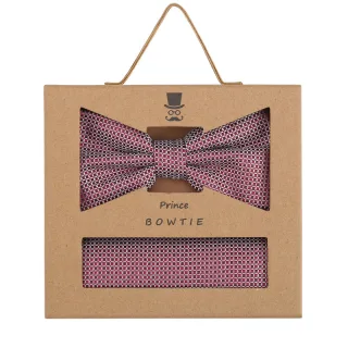 prince bowtie - Set Fliege+Tuch Micro bordo - Gr. - OS