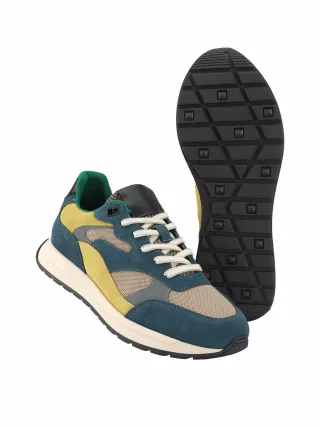 Mey & Edlich Herren Corredor-Sneaker Grün 70 % Rindleder, 30 % Textil