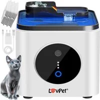 Lovpet Trinkbrunnen für Katzen & Haustiere Wasserspender mit Bewegungssensor Katzenbrunnen, Automatischer Wasserbrunnen, Katzentrinkbrunnen sehr leise 30dB